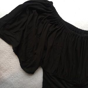 Arden B Black Ruched Top